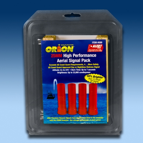 Item #589 25mm Red Aerial Signals, 4-Pk
