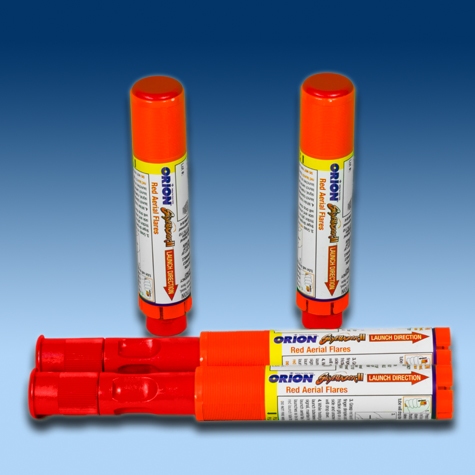 Item #855, Skyblazer II Red Aerial Signals, Bulk XLT, 4-Pk