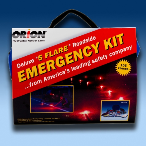 Item #8902-5, Deluxe 5 Flare Roadside Emergency Kit - Orion Safety