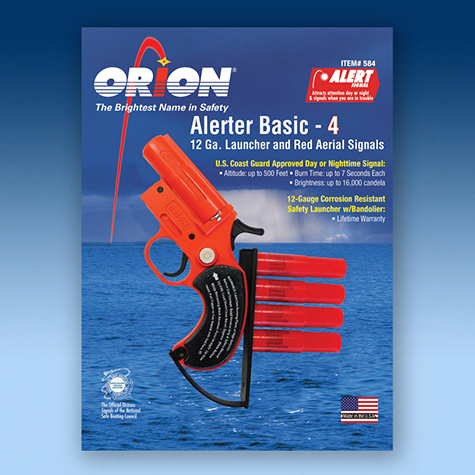 Item #584, Alerter Basic 4, 12 Ga Launcher & Aerial Signal Pack