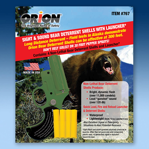 Item #767, Sight & Sound Bear Deterrent Shells With Launcher