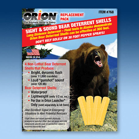 Item #768, Sight & Sound Bear Deterrent Replacement Shells, 4-Pk