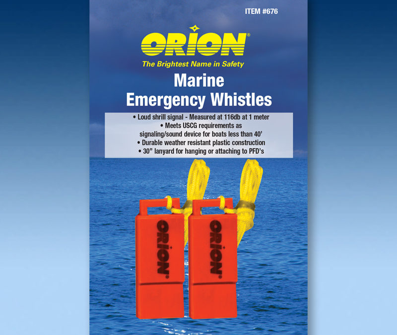 Item #676 Safety Whistle with Lanyard 2pk