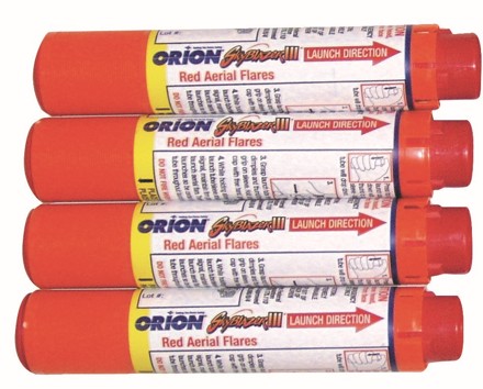 Item #855, Skyblazer III Red Aerial Signals, Bulk XLT, 4-Pk